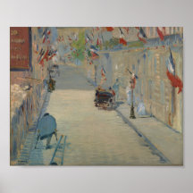 Manet - O Mosnier Rue com Bandeiras (1878)