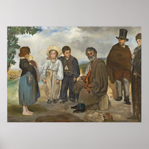 Pôster Manet   o músico idoso, 1862