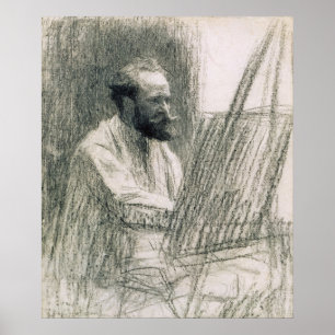 Pôster Manet   Portrait of Edouard Manet  at his Easel