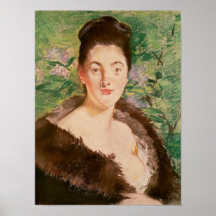 Poster Manet   Woman in a fur coat