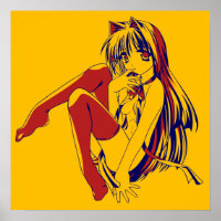 Manga Americano Neko Garota-Gato Kawaii Anime