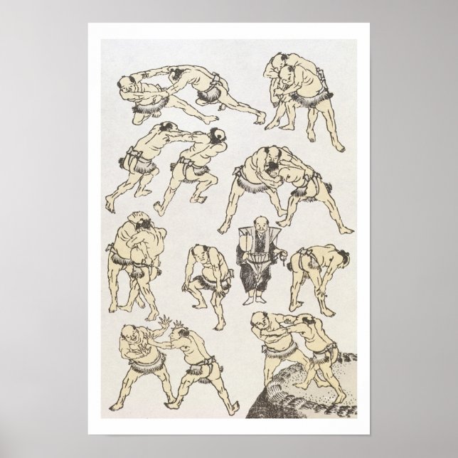 Poster Manga: estudos de gestos e posturas de luta (Frente)