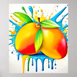 Poster Mango Splash of Color