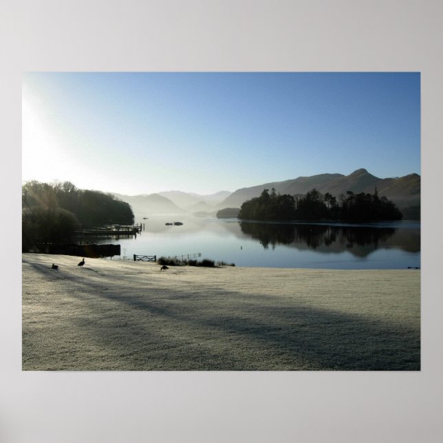 Pôster Manhã de dezembro em Derwentwater (Frente)