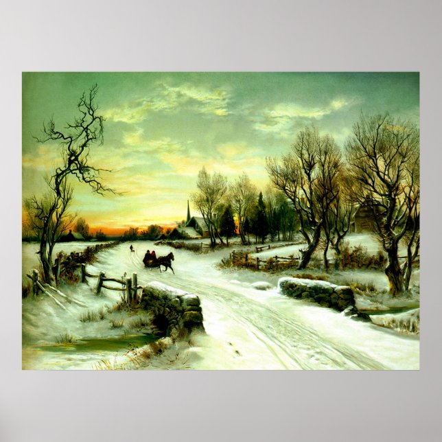 Pôster Manhã de Natal nevada (Frente)