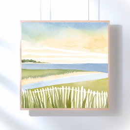 Poster Manhã em Chatham | Pintura em Aquarela de Cape Cod
