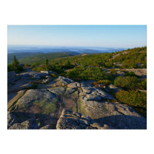 Pôster Manhã no topo da montanha Cadillac em Acadia