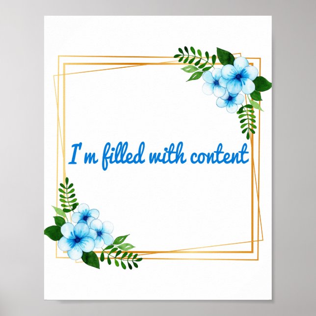 Poster Manhã positiva vibe afirmações (Frente)