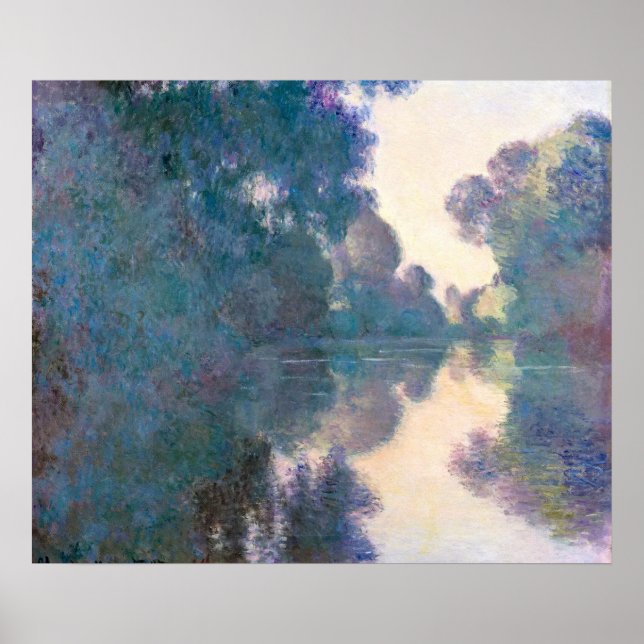 Poster Manhã sobre o Sena: Claude Monet Impressionista (Frente)