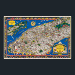 POSTER MANHATTAN ART DECO MAP 1926<br><div class="desc">A partir de 1926, um fantástico mapa deco de arte pictórica de Manhattan como foi durante o auge dos prósperos vinte e poucos anos. Um dos melhores mapas do gênero. Muito detalhado com todos os edifícios, pontes, parques, vias férreas e locais turísticos notáveis rotulados. Fronteira da cena do trânsito de...</div>