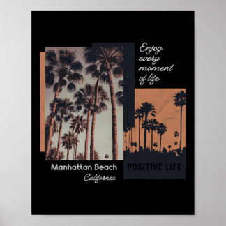 Poster Manhattan Beach California Ca Retro 