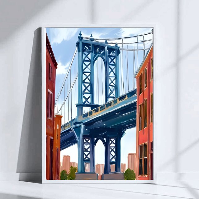 Poster Manhattan Bridge New York City Painting (Criador carregado)