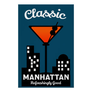 Pôster Manhattan Cocktail Wall Art