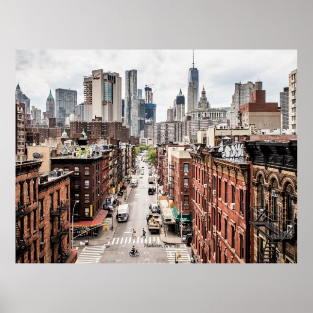 Poster Manhattan, fotografia de paisagem urbana de Nova I (Frente)