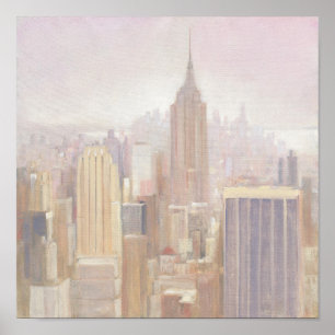 Poster Manhattan na Nova Iorque da névoa  