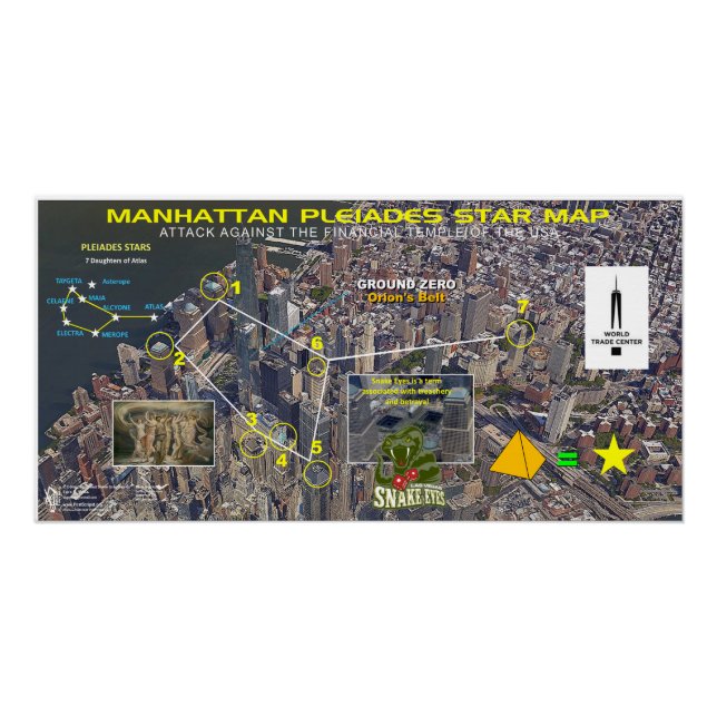 Pôster Manhattan Orion Star Map (Frente)