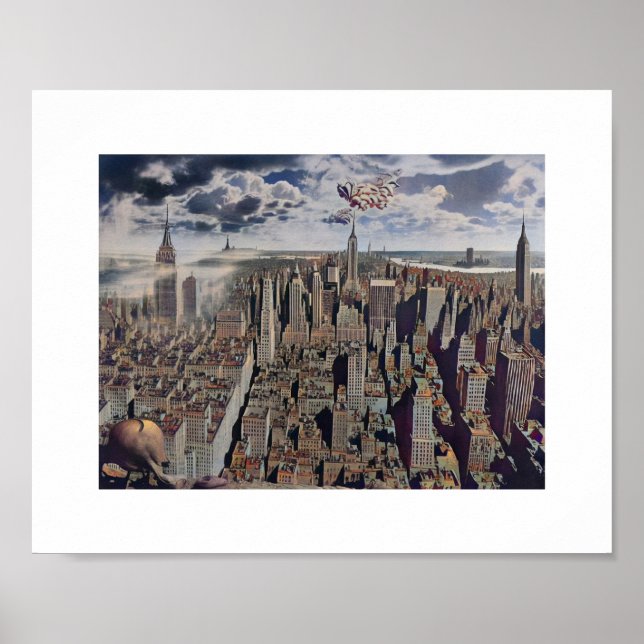 Poster Manhattan Surrealistas ViewArt Inspirada (Frente)