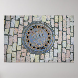 Poster Manhole Cobrir, Castelo de Praga, República Checa