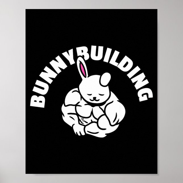 Poster Maniaco da Academia de Ginástica Páscoa Treino Bun (Frente)
