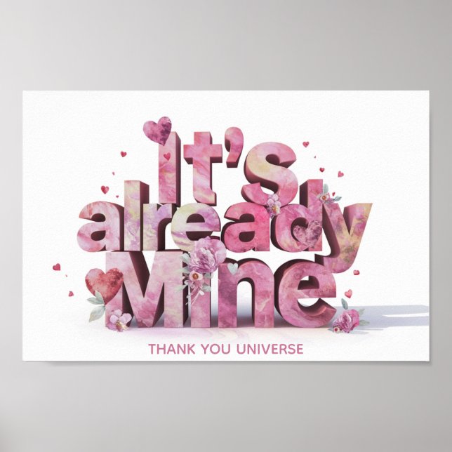 Poster *~* Manifestação da Lei de Atração Whimsical AP85 (Frente)