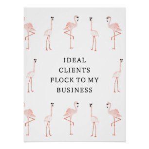 Pôster Manifestação de Afirmação Flamingo