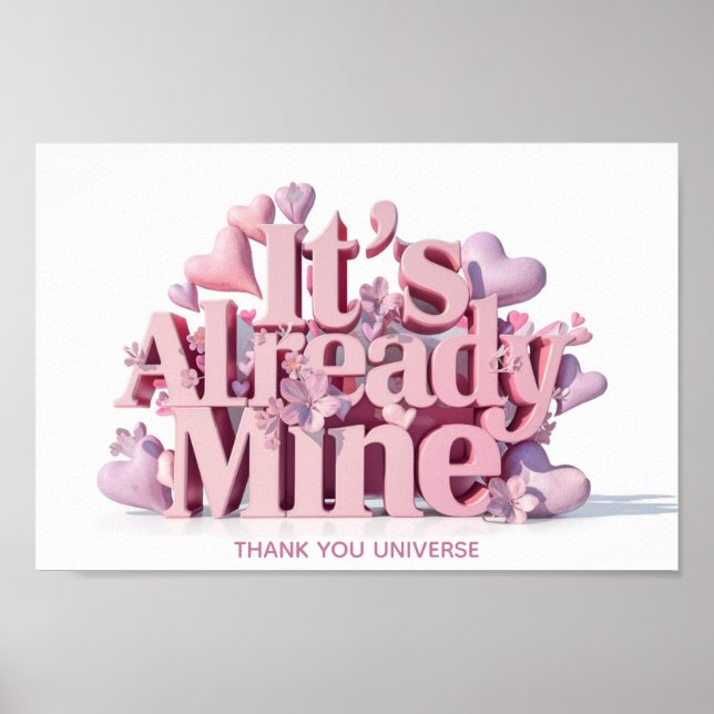 Poster *~* Manifestação De Atração À Lei Do Coração Flora (Frente)