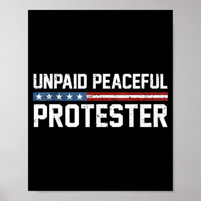 Poster Manifestante Pacífica Não Remunerada (Frente)
