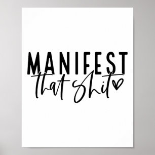 Poster Manifeste Essa Lei da Atração Espiritual Yoga Medi