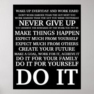 Pôster Manifesto de Trabalho de duro