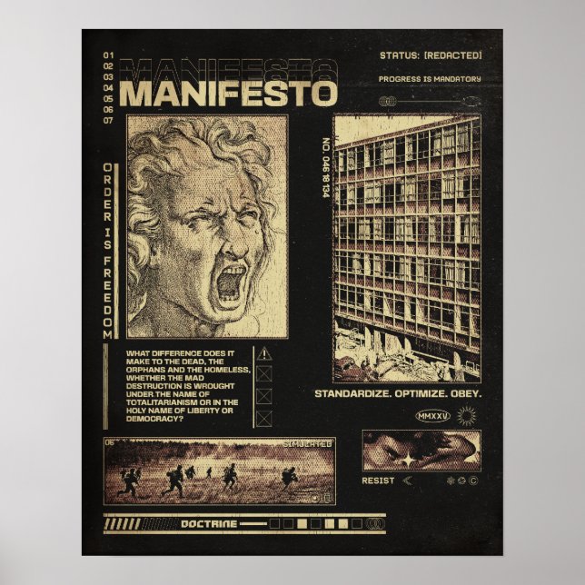 Poster Manifesto - Design Brutalista (Frente)