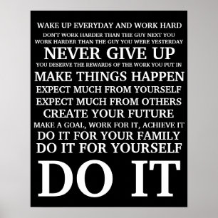 Pôster Manifesto do trabalho duro