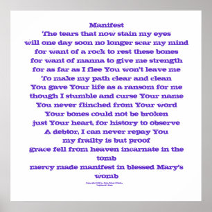 Pôster Manifesto (uma oração)