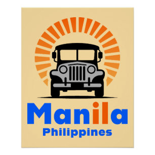 Pôster Manila Filipinas Sudeste Asiático