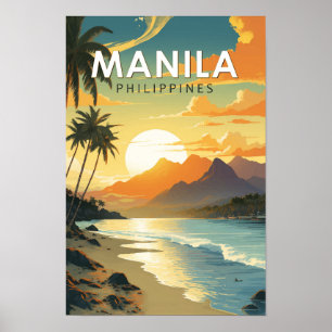 Poster Manila Filipinas Viagem Art Vintage