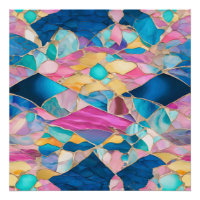 "Manilva" Blue Pink Areia Ondas Fraturadas