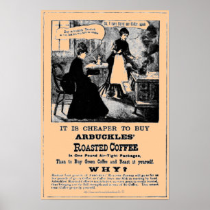 Poster Manípulo para a Bea de café torrado da ARBUCKLES