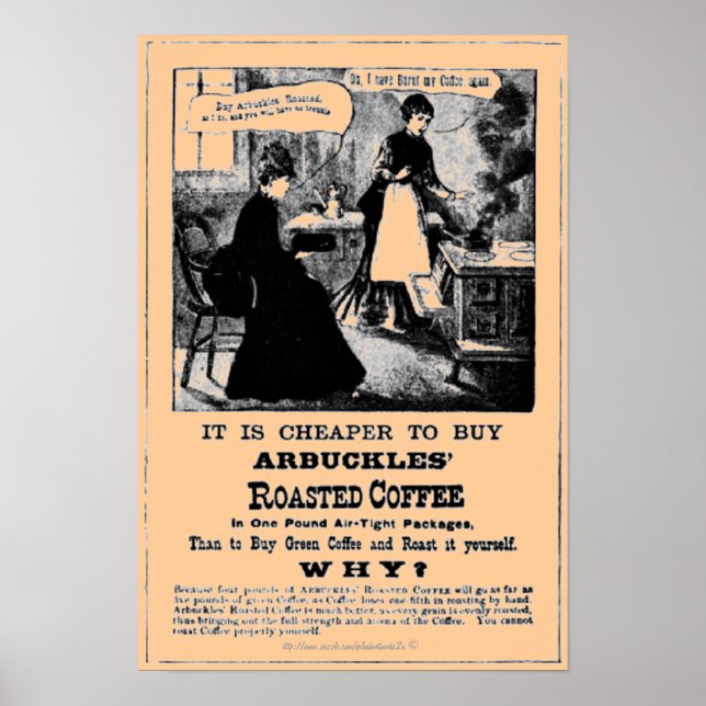 Poster Manípulo para a Bea de café torrado da ARBUCKLES (Frente)