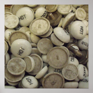 Poster Manípulos de porcelana a quente e a frio