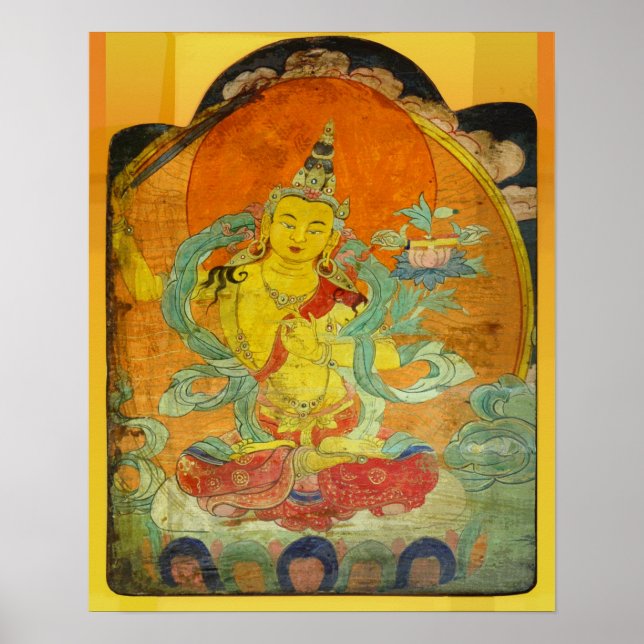 Poster Manjushri, Bodhisattva da Sabedoria (Frente)