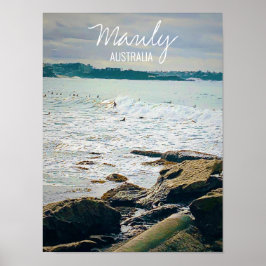 Poster Manly Beach surf Austrália viagem