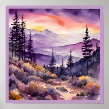 Manning Mist Smokey Mounts Watercolor Square