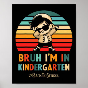Poster Mano Eu Estou No Aluno Do Jardim De Infância Menin
