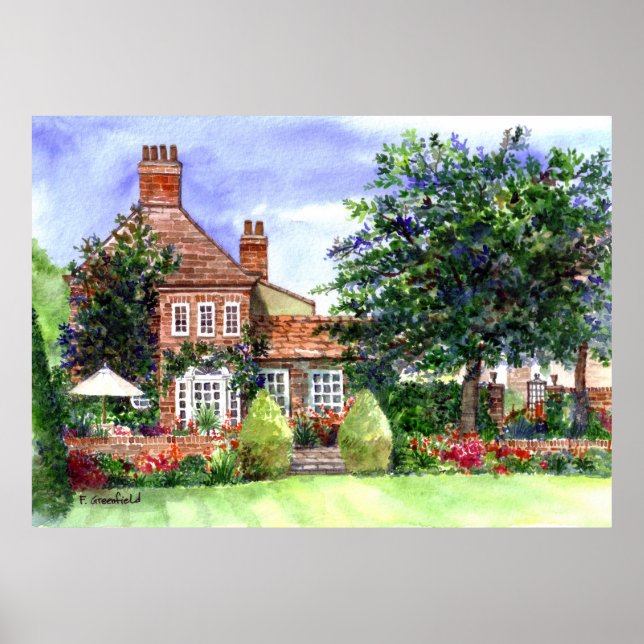 Poster Manor House York por Farida Greenfield (Frente)