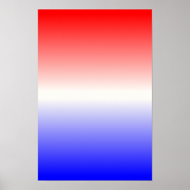 Poster Mânre Vermelho Branco e Azul (Frente)