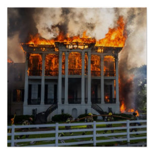 Pôster Mansão Antebellum Incêndio irrompe no Resort Not