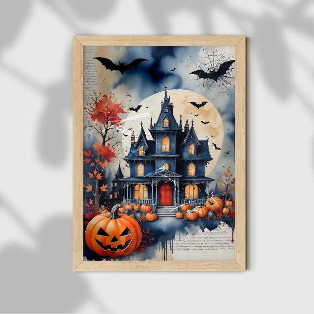 Poster Mansão assombrada Noite de Halloween (Criador carregado)
