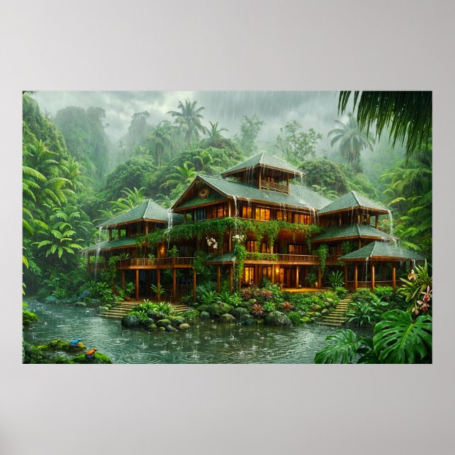 Poster Mansão da Floresta Tropical (Frente)