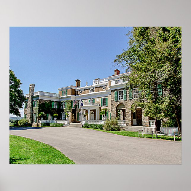 Pôster Mansão do Presidente Franklin D. Roosevelt (FDR) (Frente)