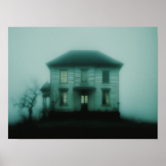 Poster Mansão Vitoriana Assombrada Nevoeiro Atmosférico H