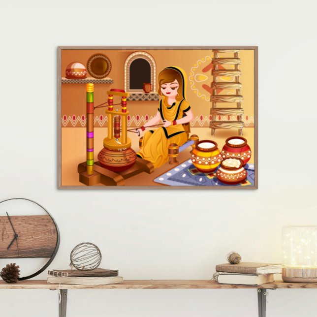 Pôster Manteiga De Tremor Da Aldeia Usando Wooden Madhani (Criador carregado)